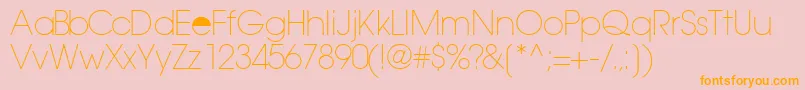 TrendexlightsskRegular Font – Orange Fonts on Pink Background