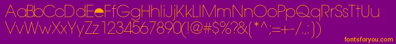 TrendexlightsskRegular Font – Orange Fonts on Purple Background