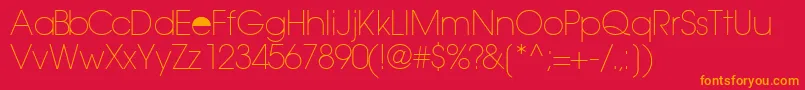 TrendexlightsskRegular Font – Orange Fonts on Red Background