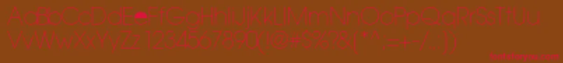 TrendexlightsskRegular Font – Red Fonts on Brown Background