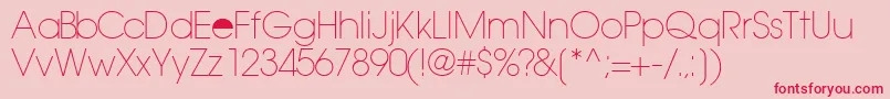 TrendexlightsskRegular Font – Red Fonts on Pink Background