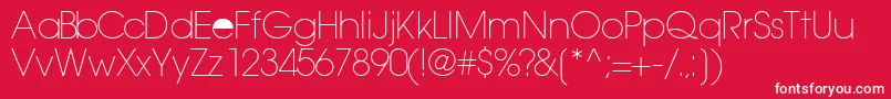 TrendexlightsskRegular Font – White Fonts on Red Background