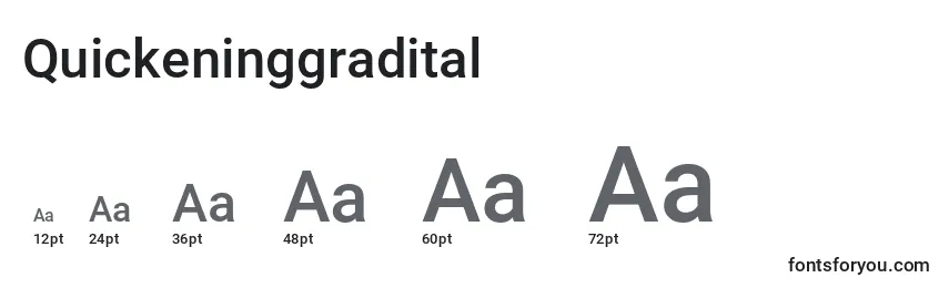 Quickeninggradital Font Sizes