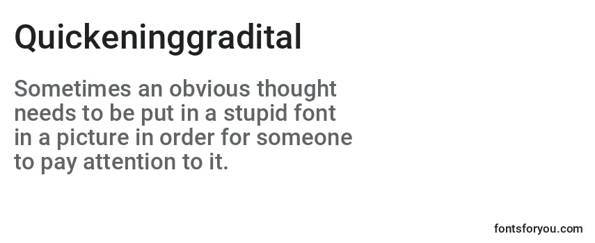Review of the Quickeninggradital Font