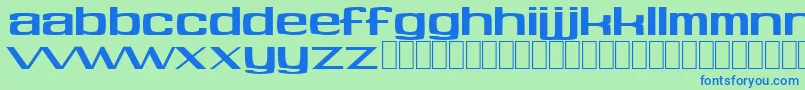 Soft Font – Blue Fonts on Green Background