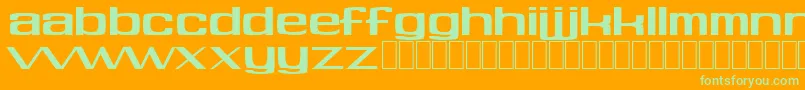 フォントSoft – オレンジの背景に緑のフォント