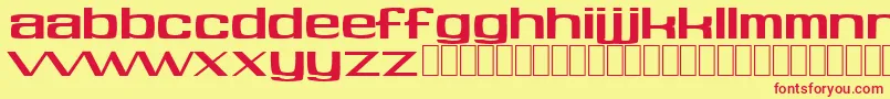 Soft-fontti – punaiset fontit keltaisella taustalla