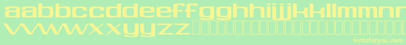 Fonte Soft – fontes amarelas em um fundo verde