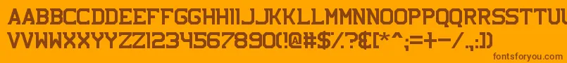 NhlBruins Font – Brown Fonts on Orange Background