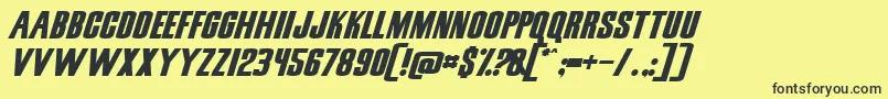 SnickersNormal Font – Black Fonts on Yellow Background