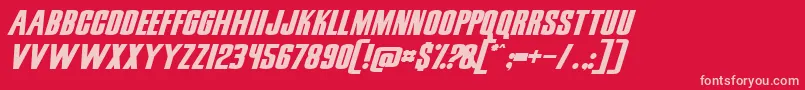 SnickersNormal Font – Pink Fonts on Red Background