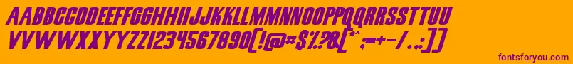 SnickersNormal Font – Purple Fonts on Orange Background