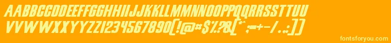 SnickersNormal Font – Yellow Fonts on Orange Background