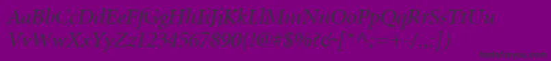 Шрифт MinionLtItalicDisplay – чёрные шрифты на фиолетовом фоне