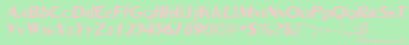 PaqueteSsiBoldItalic Font – Pink Fonts on Green Background