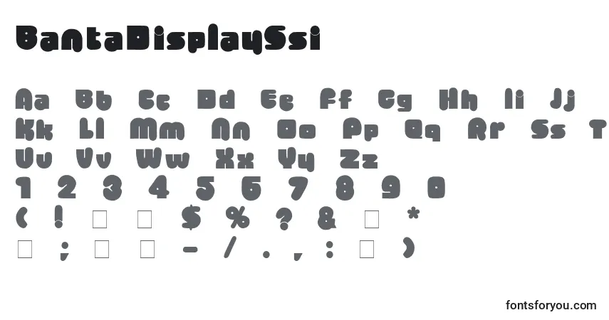 Czcionka BantaDisplaySsi – alfabet, cyfry, specjalne znaki