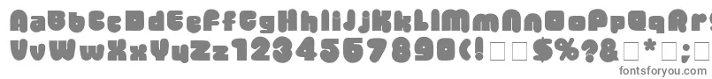BantaDisplaySsi-Schriftart – Graue Schriften auf weißem Hintergrund