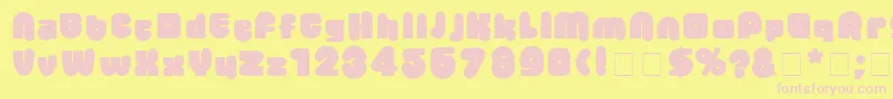 Weitere Informationen zur BantaDisplaySsi-Schriftart BantaDisplaySsi-Schriftart – Rosa Schriften auf gelbem Hintergrund