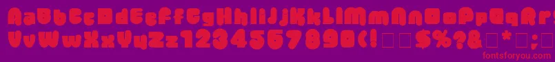 fuente BantaDisplaySsi – Fuentes Rojas Sobre Fondo Morado