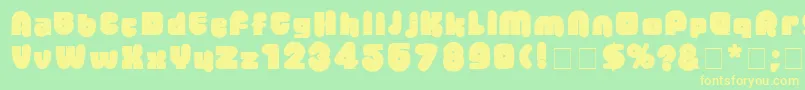 BantaDisplaySsi Font – Yellow Fonts on Green Background