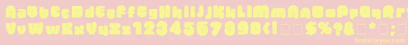 BantaDisplaySsi Font – Yellow Fonts on Pink Background