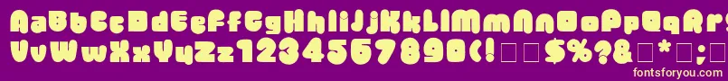 BantaDisplaySsi Font – Yellow Fonts on Purple Background