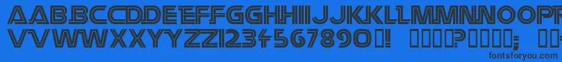Battlestar Font – Black Fonts on Blue Background