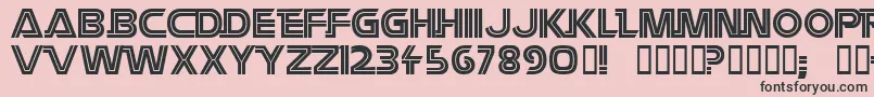 Battlestar Font – Black Fonts on Pink Background