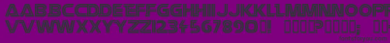 Шрифт Battlestar – чёрные шрифты на фиолетовом фоне