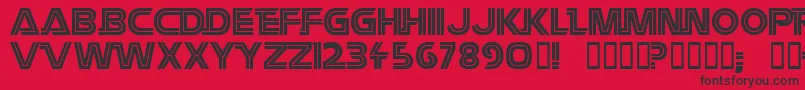 Battlestar Font – Black Fonts on Red Background