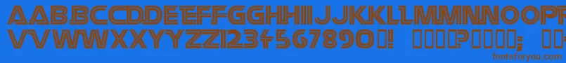 Battlestar Font – Brown Fonts on Blue Background