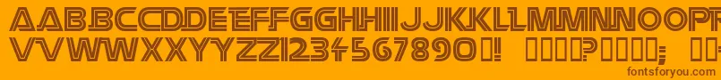 Battlestar Font – Brown Fonts on Orange Background