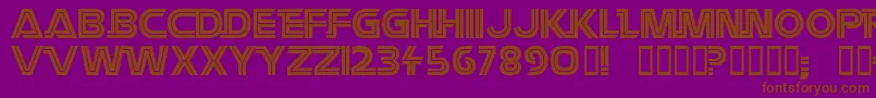 Battlestar Font – Brown Fonts on Purple Background