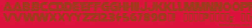 Battlestar Font – Brown Fonts on Red Background