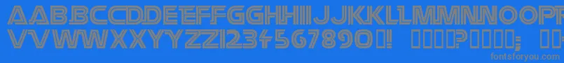 Battlestar Font – Gray Fonts on Blue Background