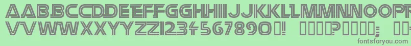 Battlestar Font – Gray Fonts on Green Background