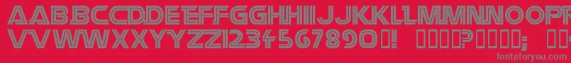 Battlestar Font – Gray Fonts on Red Background