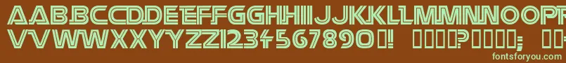 Battlestar Font – Green Fonts on Brown Background