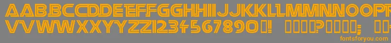 Battlestar Font – Orange Fonts on Gray Background