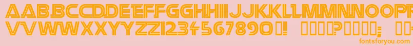 Battlestar Font – Orange Fonts on Pink Background