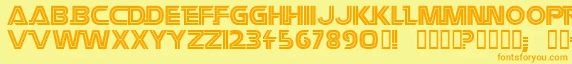 Battlestar Font – Orange Fonts on Yellow Background