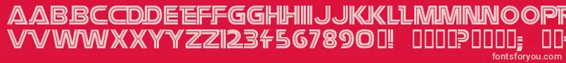 Battlestar Font – Pink Fonts on Red Background