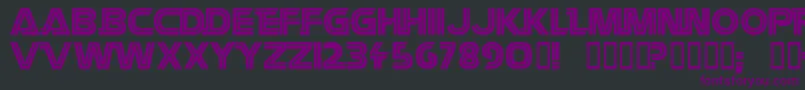 Battlestar Font – Purple Fonts on Black Background