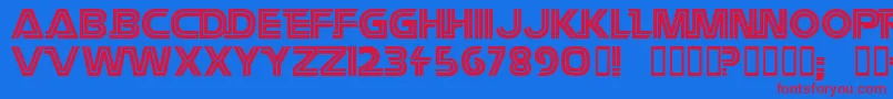 Battlestar Font – Red Fonts on Blue Background