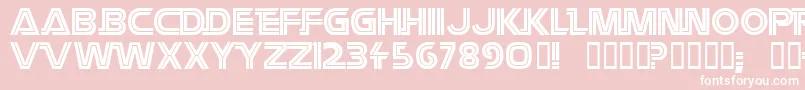 フォントBattlestar – ピンクの背景に白い文字