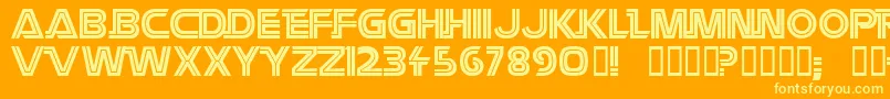 Battlestar Font – Yellow Fonts on Orange Background