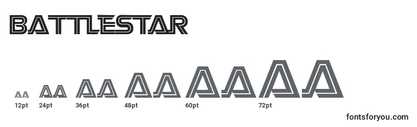 Размеры шрифта Battlestar