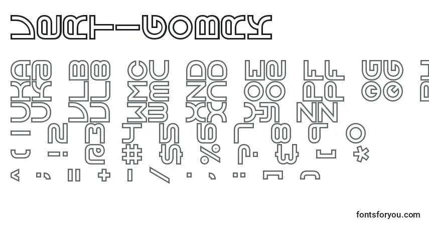 Czcionka VertigoBrk – alfabet, cyfry, specjalne znaki