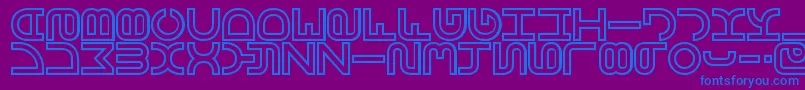 VertigoBrk Font – Blue Fonts on Purple Background