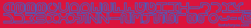VertigoBrk Font – Blue Fonts on Red Background